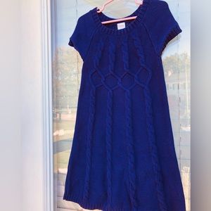 Girls Gymboree size 7 purple sweater dress.